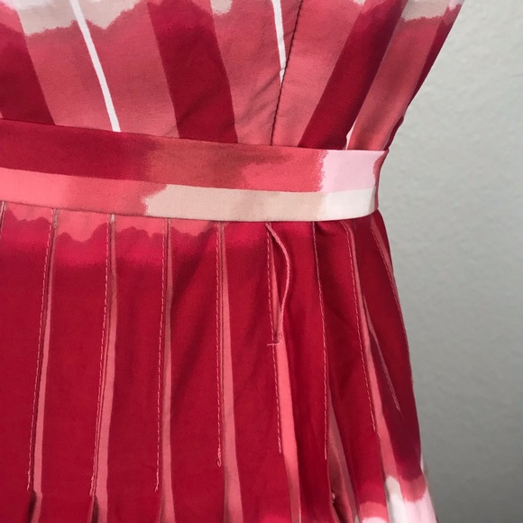 BCBG Max Azria Pleated Belted Fit Flare Dress - Picture 5 of 8